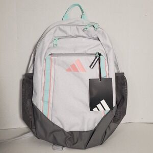 Adidas Excelerator Backpack‎ Twill White Semi Flash Aqua Blue Durable School Bag